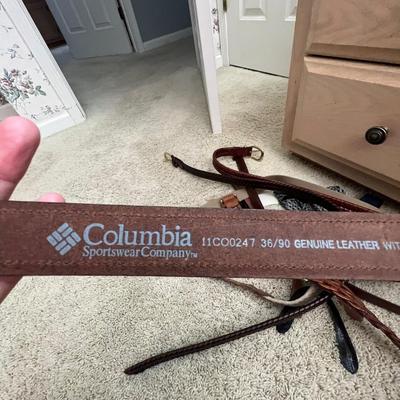 Coach, Brighton, Columbia & More Menâ€™s Leather Belts Plus Wallets (PC1-RG)