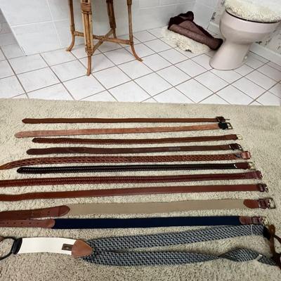 Coach, Brighton, Columbia & More Menâ€™s Leather Belts Plus Wallets (PC1-RG)