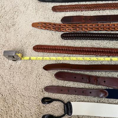 Coach, Brighton, Columbia & More Menâ€™s Leather Belts Plus Wallets (PC1-RG)