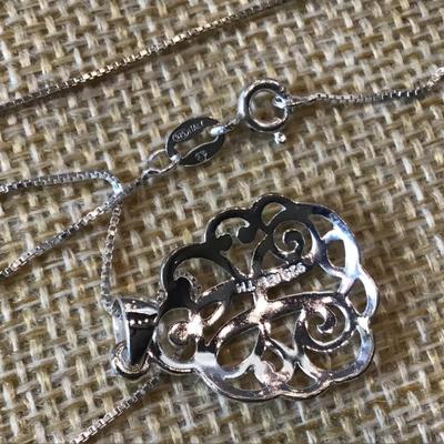 925 Italy Silver Pendant and Chain