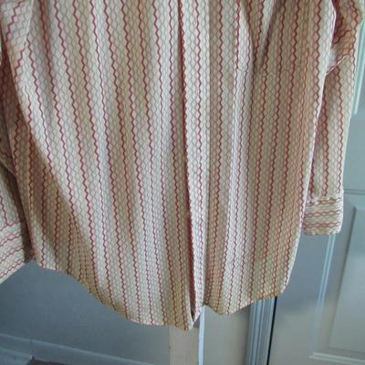 Lot 63:  Vintage Men's Button Down Shirt, Kmart Knit Dress Shirt, 17/33, Poly/Triacetate