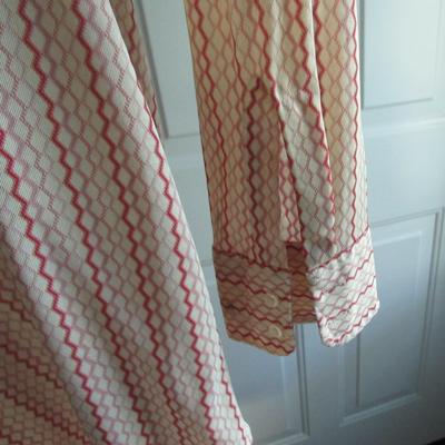 Lot 63:  Vintage Men's Button Down Shirt, Kmart Knit Dress Shirt, 17/33, Poly/Triacetate