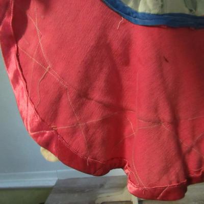 Lot 68:  Antique Ladies Top, Velvet Type Material With Fancy Metallic Ribbon Trim, Old West Style