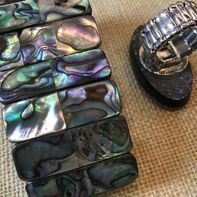 Abalone Shell Cuff And Ring