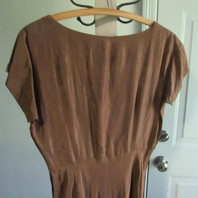 Lot 71: Nice Vintage 1950s Ladies 2 Piece Long Dress and Jacket Set, Ann Kauffmen, See All Photos