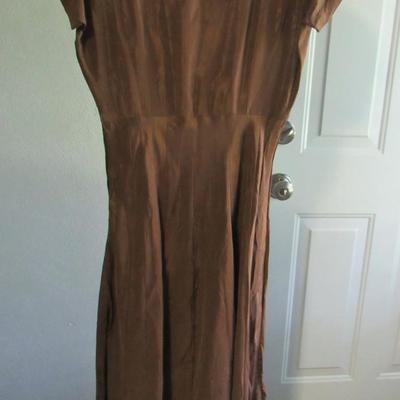 Lot 71: Nice Vintage 1950s Ladies 2 Piece Long Dress and Jacket Set, Ann Kauffmen, See All Photos