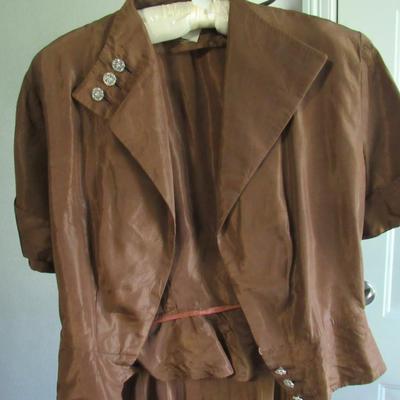 Lot 71: Nice Vintage 1950s Ladies 2 Piece Long Dress and Jacket Set, Ann Kauffmen, See All Photos