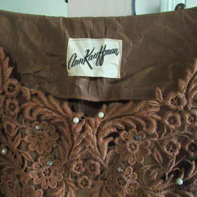 Lot 71: Nice Vintage 1950s Ladies 2 Piece Long Dress and Jacket Set, Ann Kauffmen, See All Photos