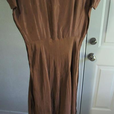 Lot 71: Nice Vintage 1950s Ladies 2 Piece Long Dress and Jacket Set, Ann Kauffmen, See All Photos