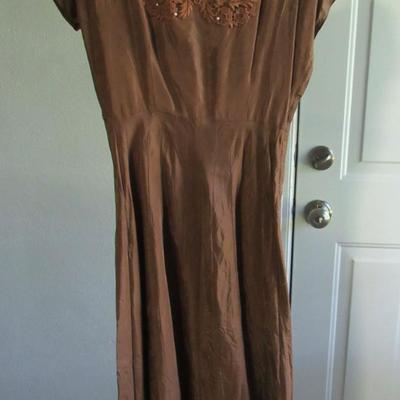 Lot 71: Nice Vintage 1950s Ladies 2 Piece Long Dress and Jacket Set, Ann Kauffmen, See All Photos