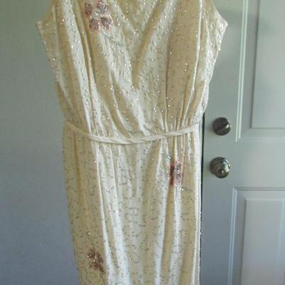 Lot 72: Vintage Fancy Sequinned Dress, Partially Machine and Hand Sewn, No Labels, Size Unknown
