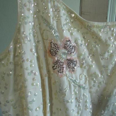 Lot 72: Vintage Fancy Sequinned Dress, Partially Machine and Hand Sewn, No Labels, Size Unknown
