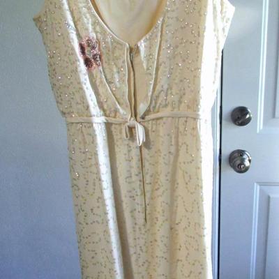 Lot 72: Vintage Fancy Sequinned Dress, Partially Machine and Hand Sewn, No Labels, Size Unknown