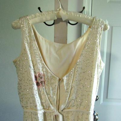 Lot 72: Vintage Fancy Sequinned Dress, Partially Machine and Hand Sewn, No Labels, Size Unknown
