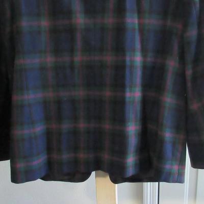 Lot 74: Vintage Blue Plaid Pendleton Woolen Mills 100% Virgin Wool Blazer, Size 12