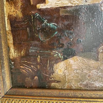 19 th  Century oil painting on board