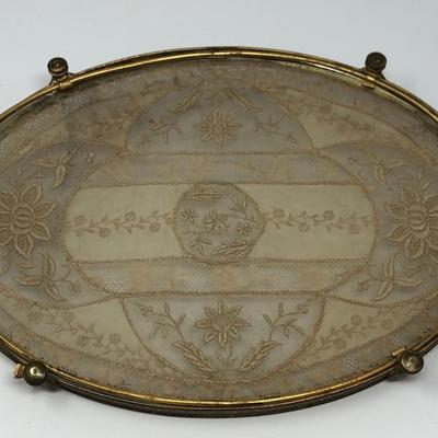 1920s Antique Apollo Studios Vanity tray / with lace insert