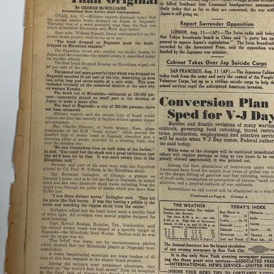 Newspaper: Journal American/August 11 1945/ ALLIES ACCEPT PEACE OFFER