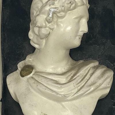 Ceramic Roman Bust in Frame (male)