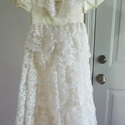Lot 78: Vintage Lacy Girl's Dress, Made in USA, Size 5