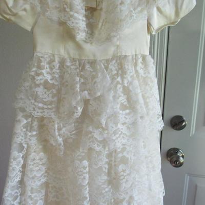 Lot 78: Vintage Lacy Girl's Dress, Made in USA, Size 5
