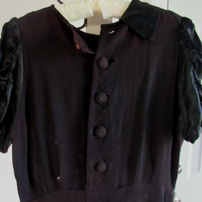 Lot 81: Vintage Black Dress With Huge Bow at Neckline