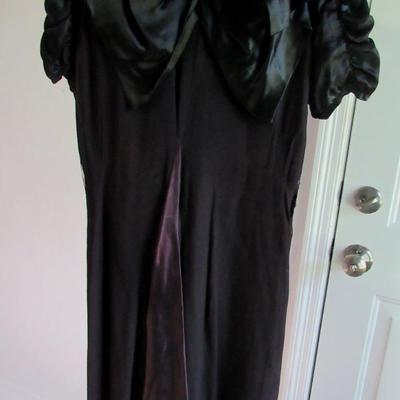 Lot 81: Vintage Black Dress With Huge Bow at Neckline