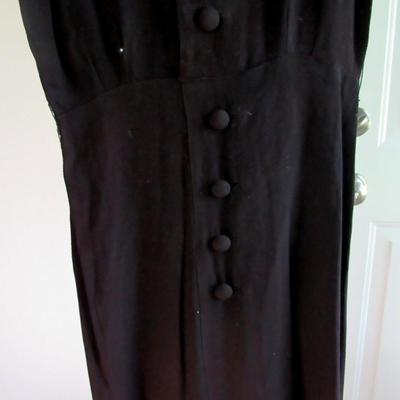 Lot 81: Vintage Black Dress With Huge Bow at Neckline