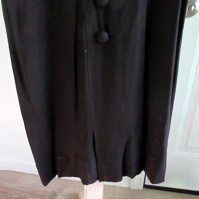Lot 81: Vintage Black Dress With Huge Bow at Neckline