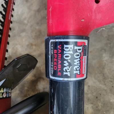 Craftsman Corded Power Blower and 20" Hedge Trimmer