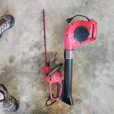 Craftsman Corded Power Blower and 20" Hedge Trimmer