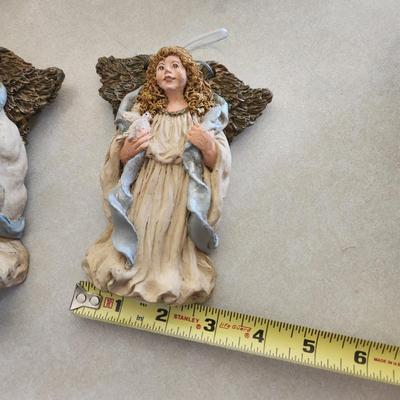Pair of June McKenna Collectibles 1993 Angel of Peace Christmas Ornaments