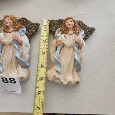 Pair of June McKenna Collectibles 1993 Angel of Peace Christmas Ornaments
