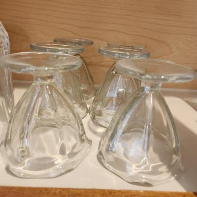 Kitchen Cabinet of Glasses , Bowls, Coke Coca Cola Glasses
