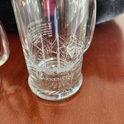 3  Sailing Ships Boat Mugs Schooner, Clipper, Barkentine