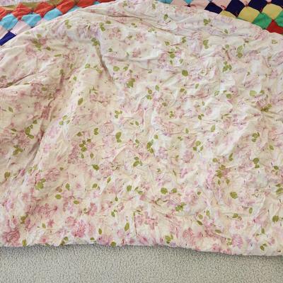 Vintage Colorful Diamond Handmade Quilt 63x80