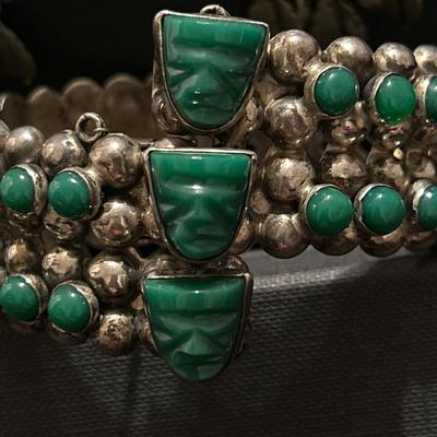 Sterling bracelet & feather earrings