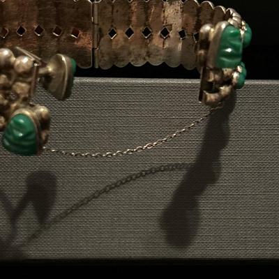Sterling bracelet & feather earrings