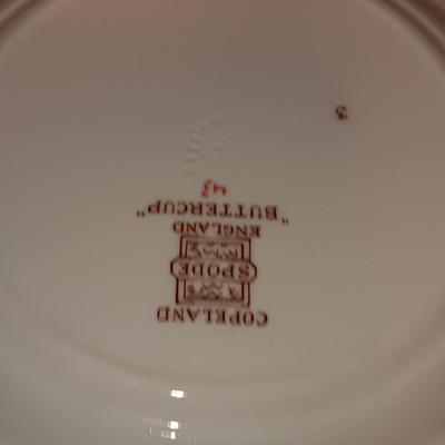 Beautiful Copeland Spode England China "Buttercup" Compete setting for Four Minus bowls and a mug