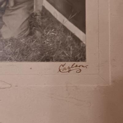 Vintage 1940's baseball glove with Antique photo of Baseball players