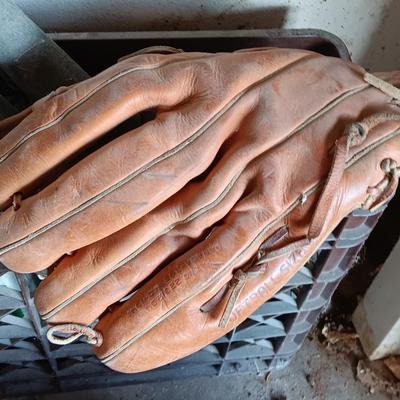 Baseballs and Softballs with bats and tall crate perfect to hold your bats!