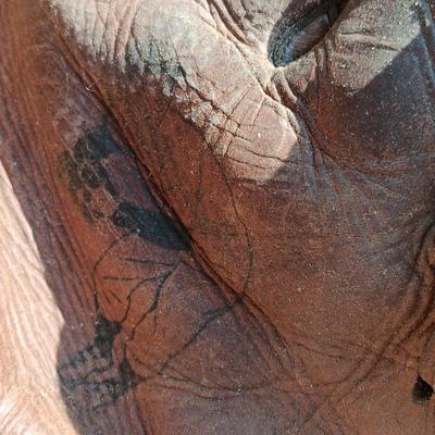 Another older Baseball Glove with ball