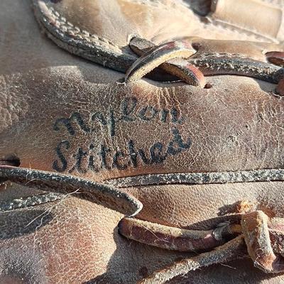 Louisville Slugger I25J Wooden baseball bat with Wilson glove and a ball