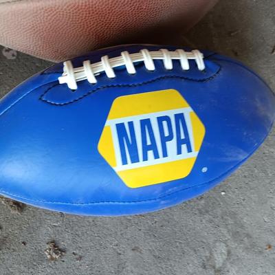 Two footballs and a kickoff tee- Wilson - Napa