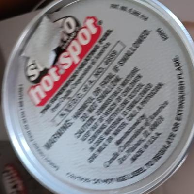 Cans of Sterno Hot spot