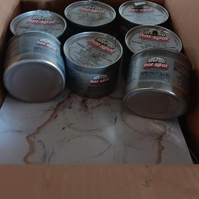 Cans of Sterno Hot spot