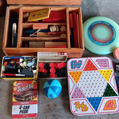 Kid's toys, metal Chinese checkers - Tinker toys - Lego's and more