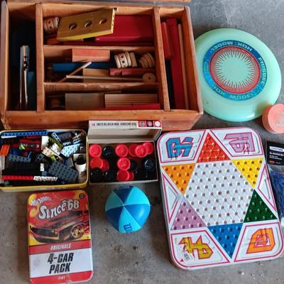 Kid's toys, metal Chinese checkers - Tinker toys - Lego's and more