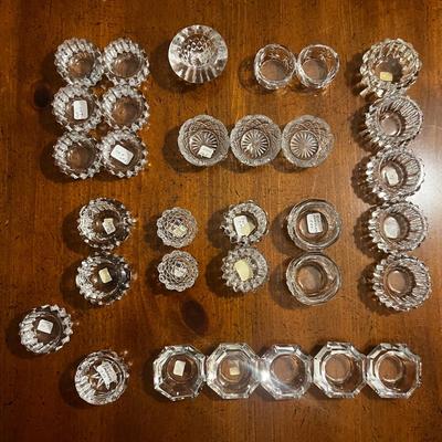 Lot of 32 Cut Glass Salts