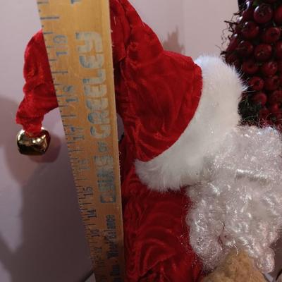 Large Santa figure, Angel, Apple Christmas tree and a Reindeer candle holder Christmas will be here before you know it!